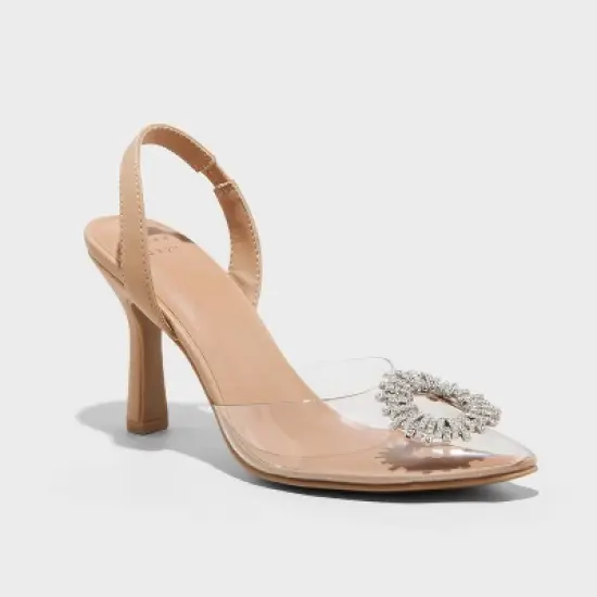 Women's Misty Slingback Heels - A New Day&trade; Clear image {4}