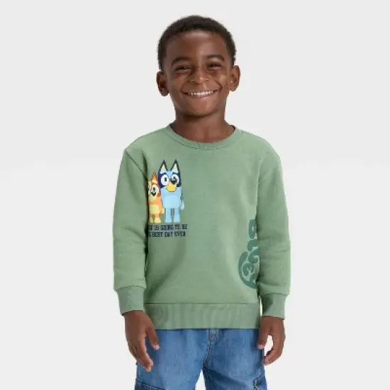 Toddler Boys' Bluey Bingo Fleece Sweatshirt - Green image {4}