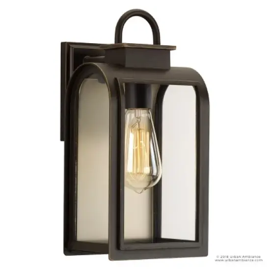 Urban Ambiance Luxury Art Deco Deco Outdoor Wall Light,  13.25"H x 6.5"W,  Oil Rubbed Bronze Finish, UHP1100 image {6}