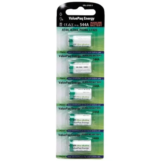 Dantona&reg; ValuePaq Energy 544A Alkaline Cylindrical Cell Batteries, 5 pk in Silver image {1}