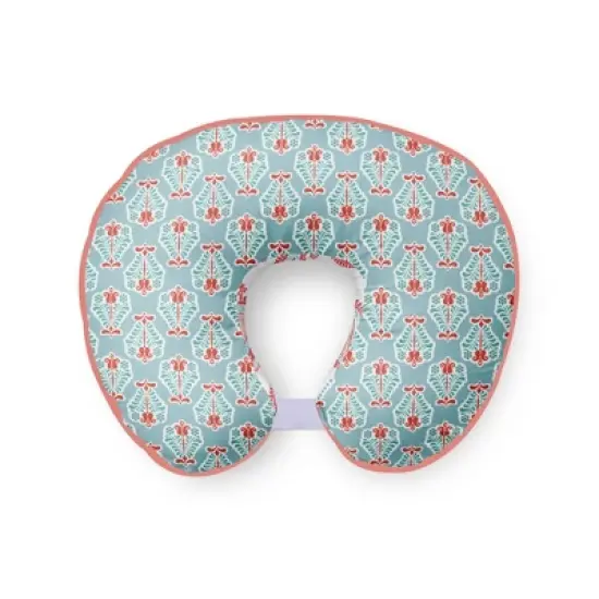 Bacati - 3 pc Sophia Paisley Aqua/Coral Hugster Feeding & Infant Support Nursing Pillow  image {2}