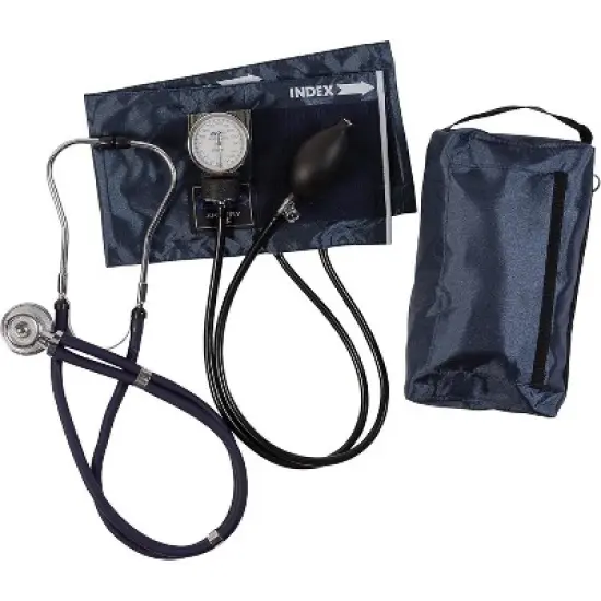 MABIS MatchMates Aneroid Sphygmomanometer and 31" Sprague Rappaport Stethoscope Combination Manual Blood Pressure Kit with Calibrated Nylon Cuff and image {4}