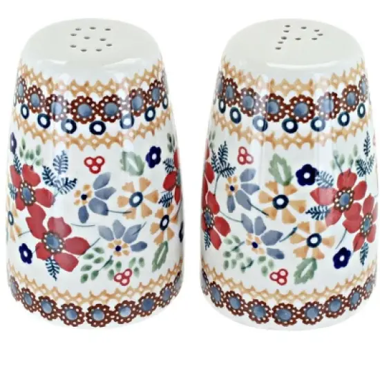 Blue Rose Polish Pottery S086 Manufaktura Salt and Pepper Shakers image {10}