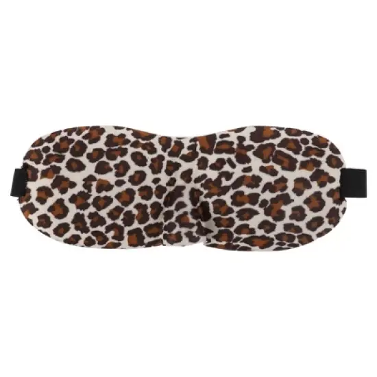 Unique Bargains Breathable Leopards Pattern 3D Sleep Mask Brown 1 Pc image {6}