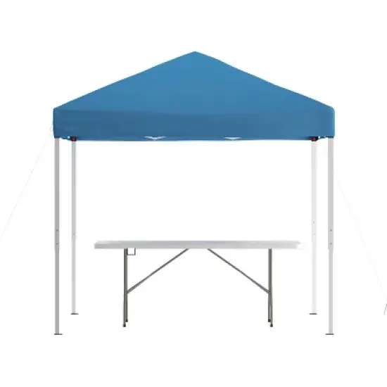 Emma and Oliver Outdoor Event/Tailgate Tent Set with Pop Up Event Canopy and Wheeled Case and Bi-Fold Table with Carrying Handle image {1}