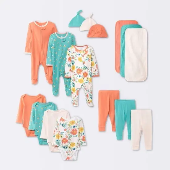 Baby Girls' Layette Garden Gifting Bundle - Cloud Island&trade; Floral image {5}