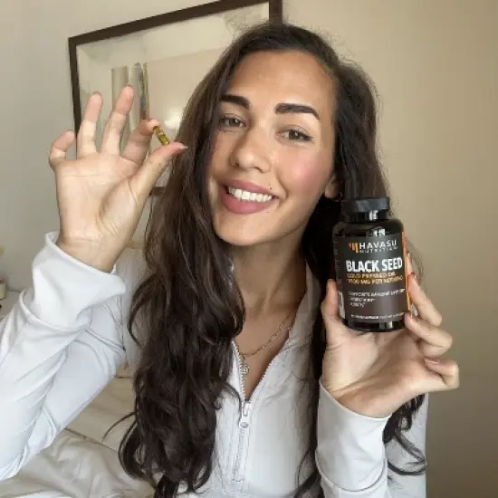 Organic Black Seed Oil Liquid & Capsules, Cold Pressed 4900 MG, Black Cumin Seed Oil Boosts Immune Support, Hair & Digestive Health, Havasu Nutrition image {6}