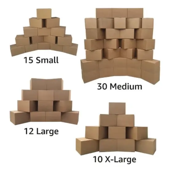 UBMOVE 6 Room Economy Kit 67 Moving Boxes Plus Moving Supplies image {4}
