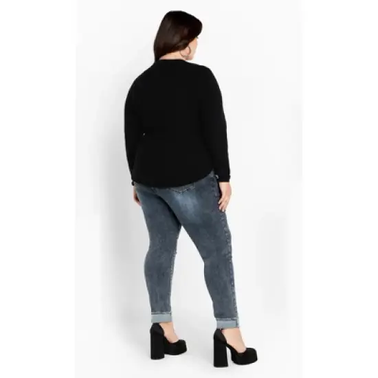 Women's Plus Size Royal Sweater - black | CITY CHIC image {4}