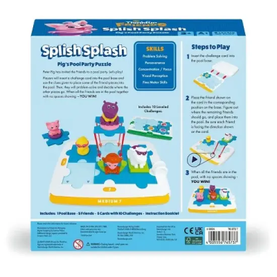 ThinkFun Friends - SplishSplash Pig's Pool Party Puzzle Game: Creative Thinking, Problem Solving, Solo Board Game image {3}