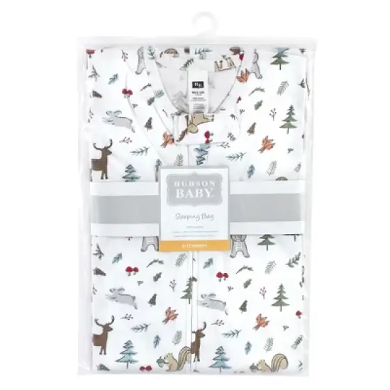 Hudson Baby Unisex Baby Cotton Sleeveless Wearable Sleeping Bag, Sack, Blanket, Woodland Friends image {1}