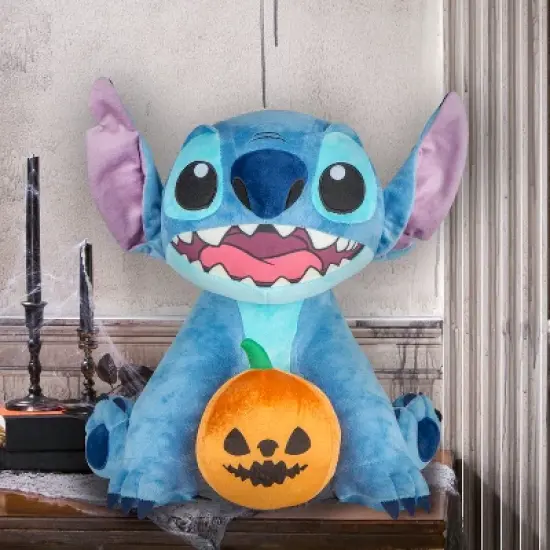 Gemmy Stitch with Jack O' Lantern Halloween Greeter, Multi image {1}