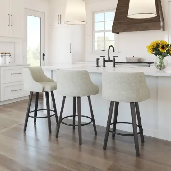 26.88" Ramon Swivel Counter Height Barstool - Amisco image {5}