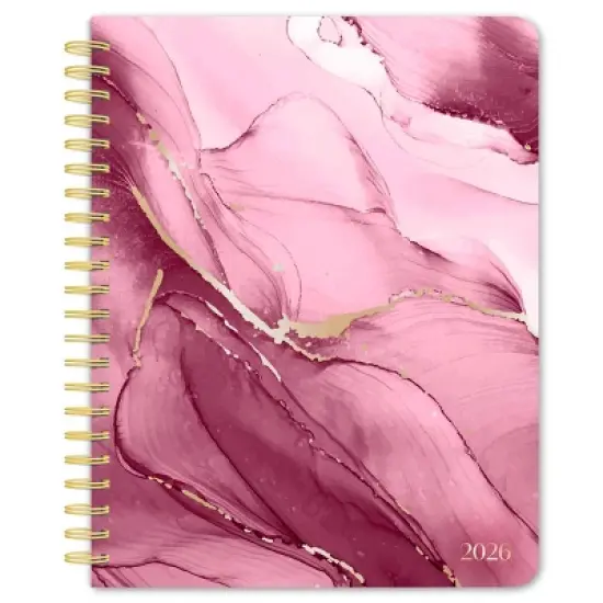 BrownTrout Crackled Blush 2026 6"x7.75" Desk Planner Foil Stamped Cover image {9}