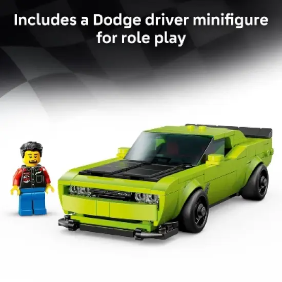 LEGO Speed Champions Dodge Challenger SRT Hellcat Sports Car Building Toy 77237 image {4}