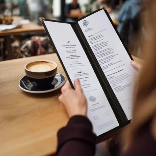 WeChef 30 Pcs Restaurant Menu Covers Holders for 4.25 x 14" Paper 2 Page 4 View image {8}