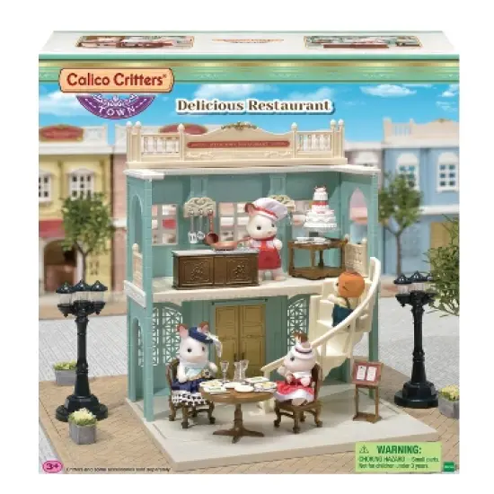 Calico Critters Town Series Delicious Restaurant, Fashion Dollhouse Playset with Furniture and Accessories image {6}