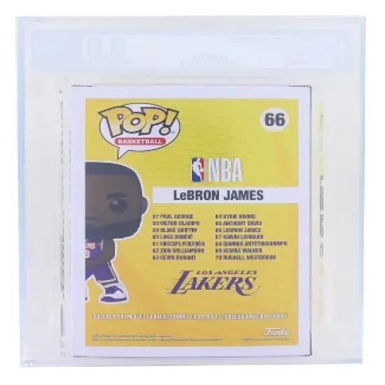 Funko POP LA Lakers NBA | Lebron James | Graded AFA 9 image {1}