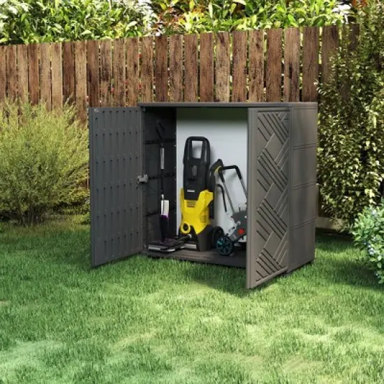 Yardgrace Weather Resistant 75Gal Storage Cabinet with Adjustable Shelves image {14}