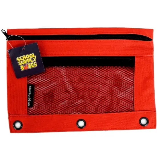 School Supply Boxes - Pencil Bag / Binder Pouch with Two Pockets - Available in Different Colors & Sizes image {2}