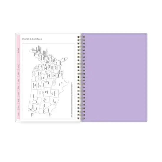 Blue Sky 2025-2026 Yao Cheng Weekly/Monthly Wirebound Planner Notes 5.875x8.625 Printed Hydrangeas Lavender image {11}