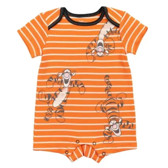Disney Winnie the Pooh Tigger tiger pig 2 Pack Rompers Orange/Yellow  image {2}