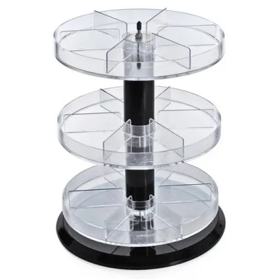 Azar Displays Three Tier Revolving Display 13.5"H x 11"Dia. - 18 Sections image {5}