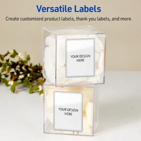 Avery Rectangle Labels, Silver Border, 4" x 3-1/3", 40ct image {5}