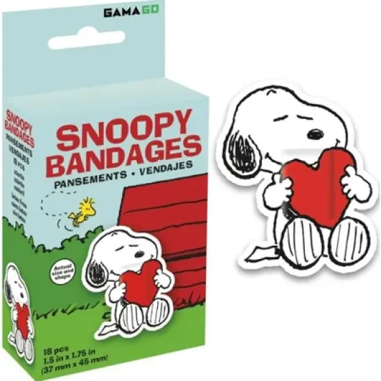 Gamago Peanuts Snoopy Self-Adhesive Bandages | 18 Count image {2}