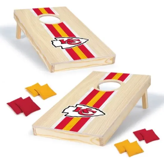 NFL Kansas City Chiefs 1'x2' Wood Cornhole Set image {7}