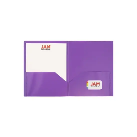 JAM Paper Plastic Two-Pocket School POP Folders Purple Bulk 96/Pack (383Epub) 383EPUB image {2}