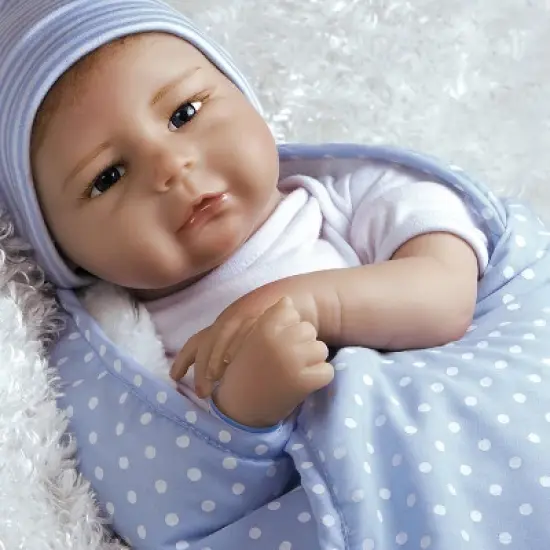 Paradise Galleries Silicone Vinyl Reborn Baby Boy, 20 inch Newborn Baby Bundles: All The Ladies Love Me, 7-Piece Ensemble image {5}