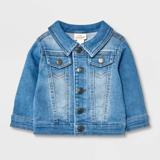 Baby Fall Layering Denim Jacket - Cat & Jack&trade; Light Wash image {3}