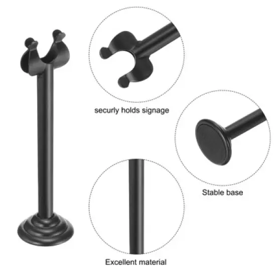 Unique Bargains Smooth Stable Rust Resistant Party Wedding Card Holders 12 Pcs Black 3.9 Inch image {2}