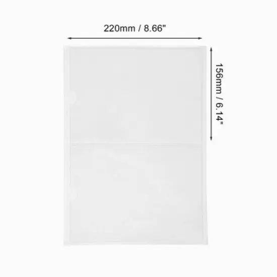 Vertical Label Holder 8.66"x6.14" Clear 10 Pcs image {1}