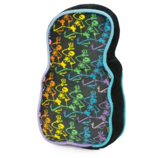 Buckle-Down Dog Toy Squeaker Plush - Grateful Dead Skeleton Head Dancing Skeletons Black Multi Color image {1}