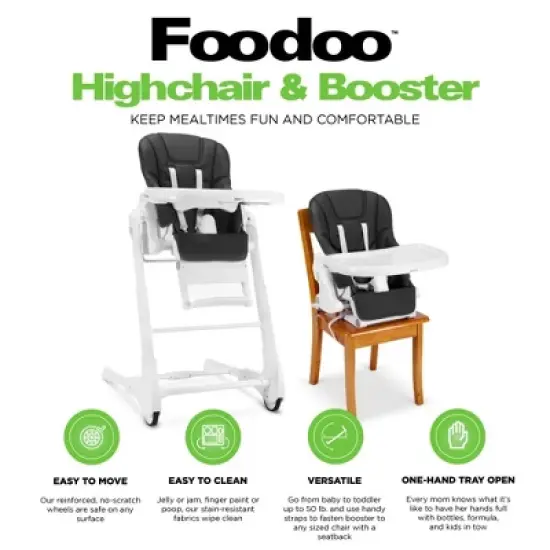 Joovy Foodoo Highchair & Booster, Jet image {2}