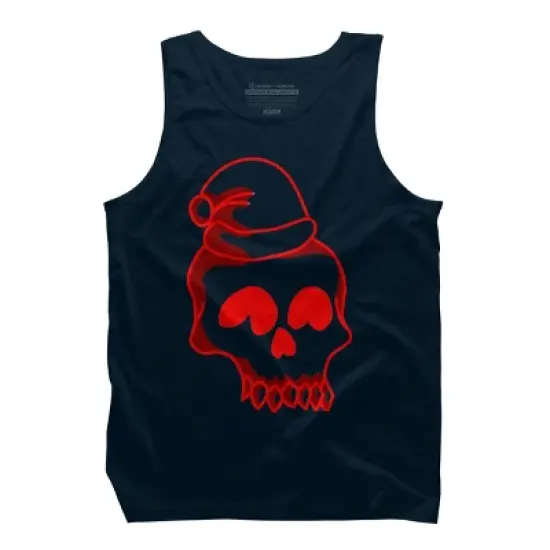 Men's Design By Humans Christmas love skull By Genthebunny Tank Top image {5}