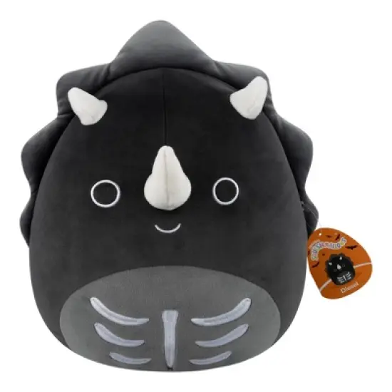 Squishmallows 12" Black Skeleton Triceratops Medium Plush image {9}