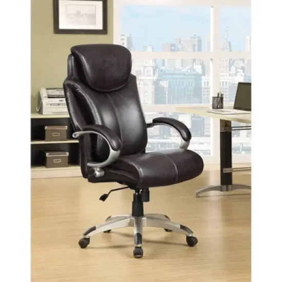 AIR Health & Wellness Big & Tall Executive Chair Brown Leather - Serta image {3}