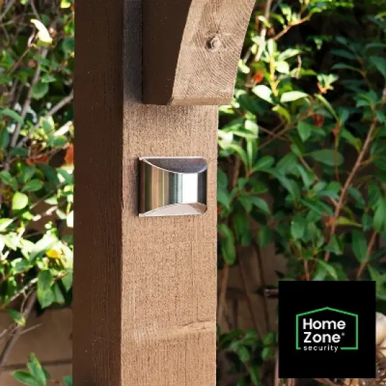 Home Zone Security&reg; 4-Pack Decorative Outdoor Solar Wall Lights Wall, Fence Post, or Step in Silver image {5}