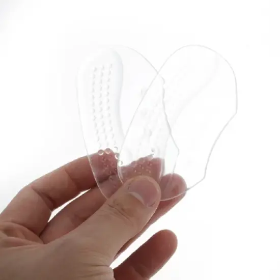 Unique Bargains Concealed Thin Shoes Heel Pads One Size Transparent 2 Pair image {4}