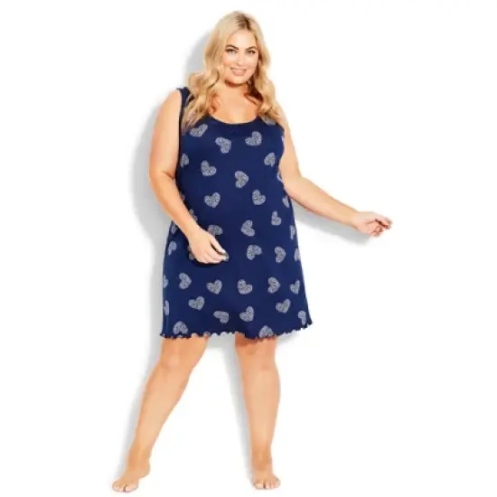 Women's Plus Size Summer Love Chemise - leopard heart | AVENUE image {3}