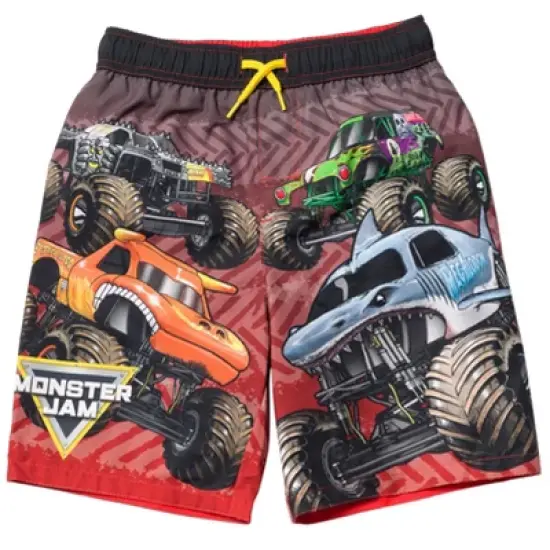Monster Jam Maximum Destruction Megalodon Grave Digger El Toro Loco Swim Trunks Bathing Suit Toddler  image {6}