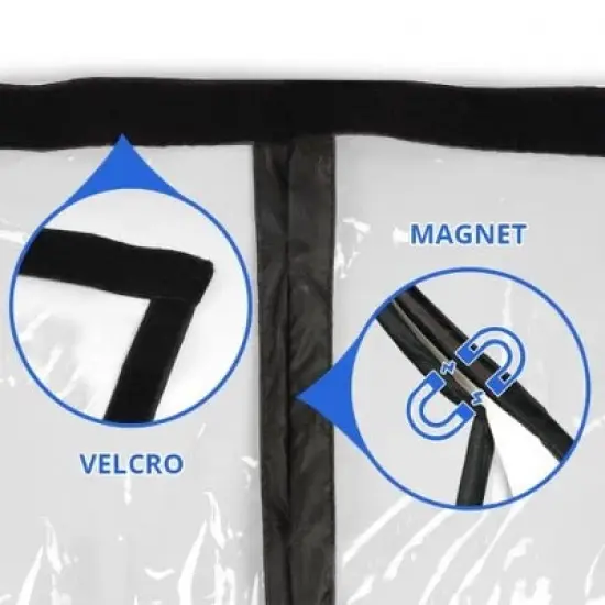 Covers&All Outdoor Clear Tarp Curtain, 18oz Clear Outdoor Curtains For Patio, Waterproof & Tear Proof Transparent PVC Vinyl Tarp image {5}