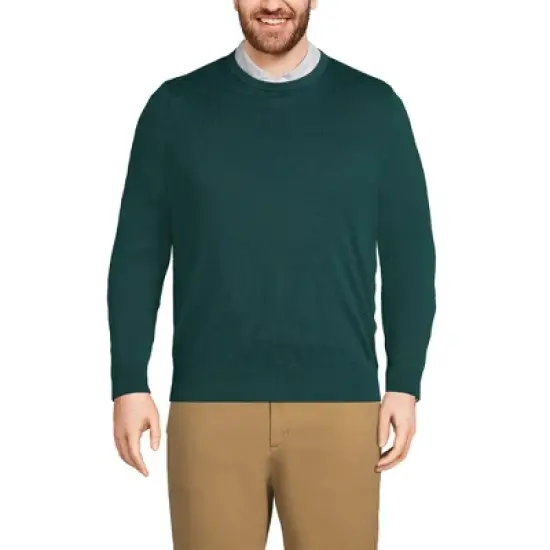 Lands' End Men's Fine Gauge Supima Cotton Crewneck Sweater image {9}