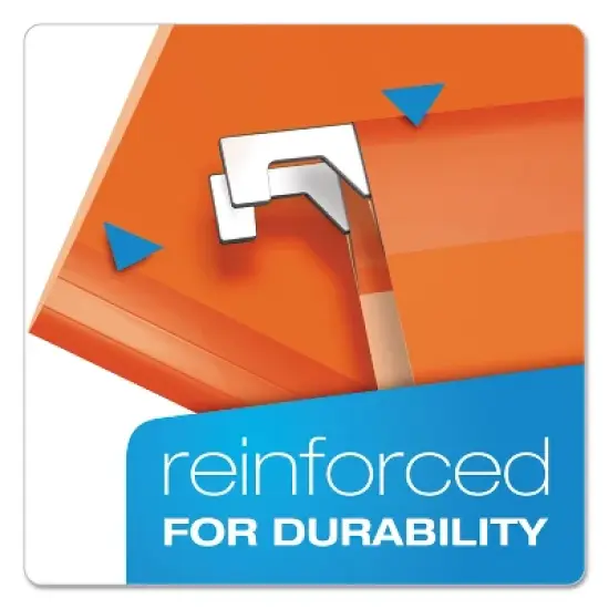 Pendaflex Reinforced Hanging Folders 1/5 Tab Letter Orange 25/Box 415215ORA image {1}
