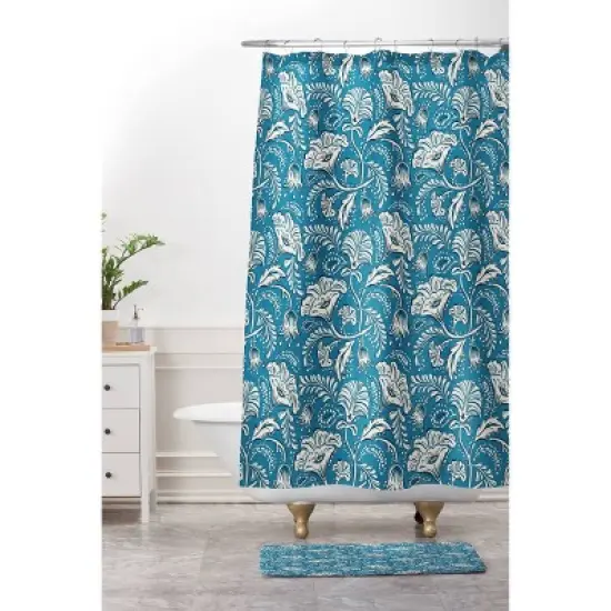 Deny Designs Heather Dutton Farida Blue Ivory Shower Curtain image {2}