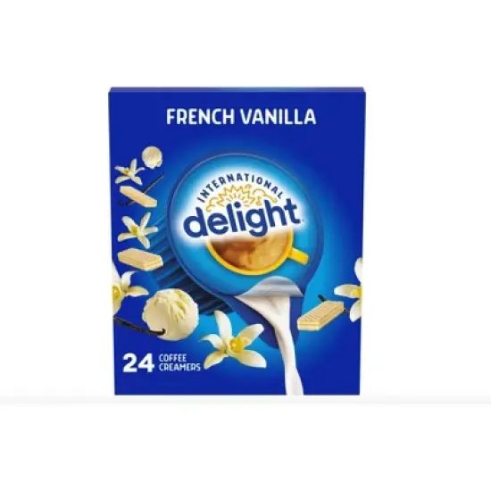 Internation Delight Coffee Creamer Singles Variety Pack, 24 count per box (Camamel Macchiato, French Vanilla, Sweet & Creamy & Hazelnut) image {3}