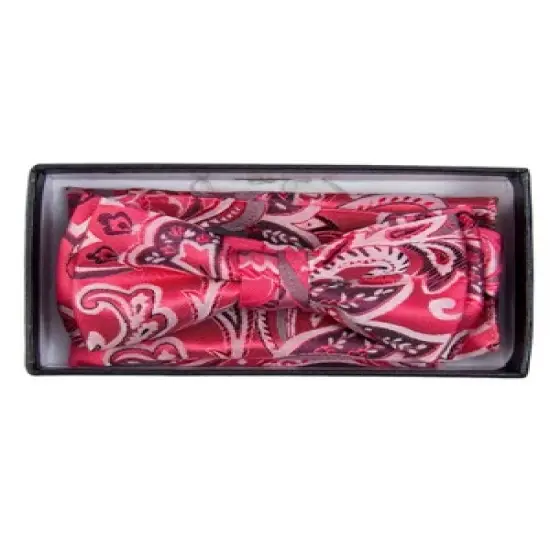 Young Boy's Fancy Pre-tied Adjustable Band Bow Tie With Hanky image {2}